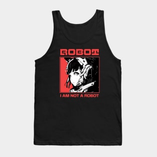 Robot I am Not a Robot Tank Top